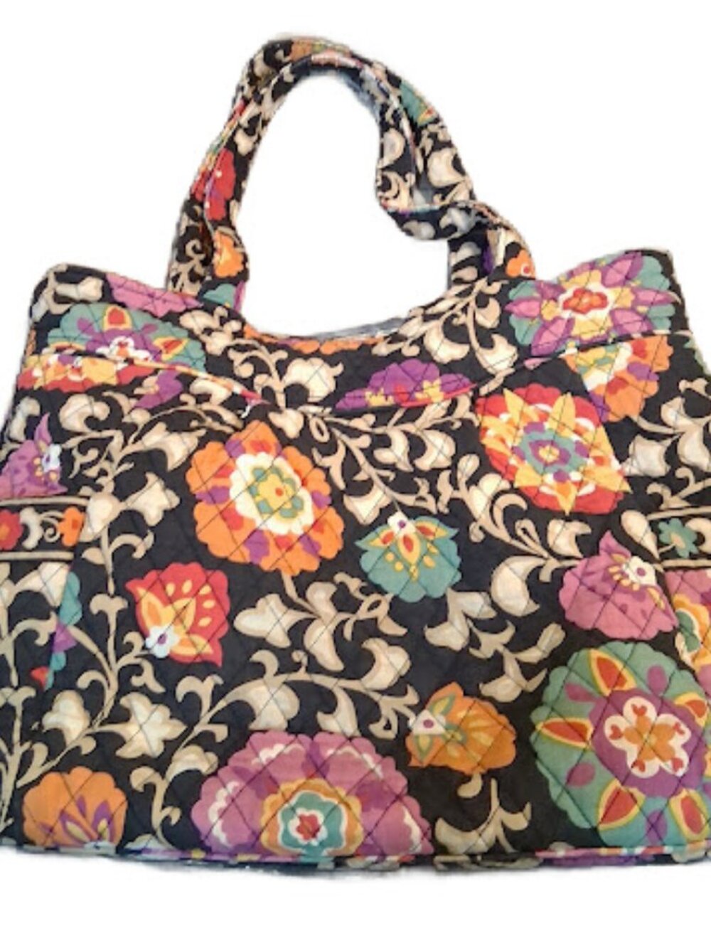 Vintage Vera Bradley Suzani Pattern Quilted Shoulder Tote Bag